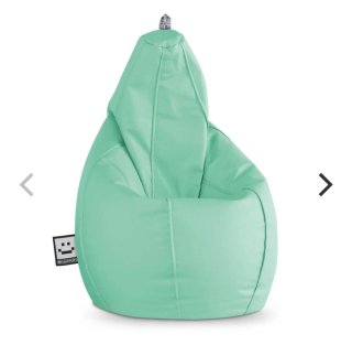 Puf pera XL Happers verde menta polipiel
