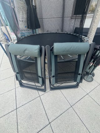 2 Sillas de Camping Reclinables Verdes