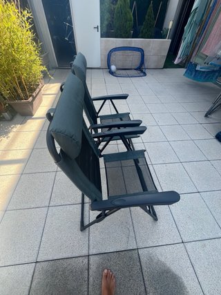 2 Sillas de Camping Reclinables Verdes