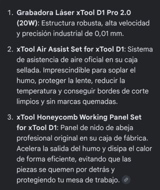XTool D1 Pro Grabadora Láser + Accesorios
