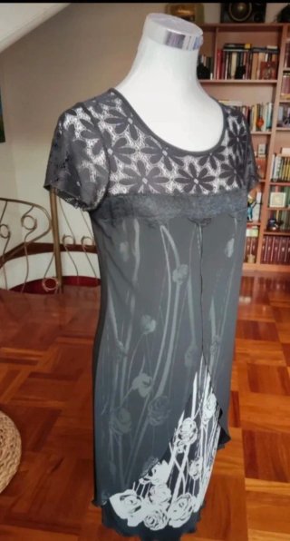 Vestito donna nero e bianco taglia M