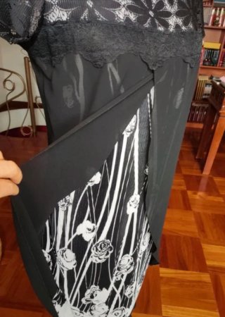 Vestito donna nero e bianco taglia M