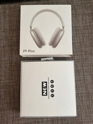 Auriculares Bluetooth P9 Plus Plata/Blanco