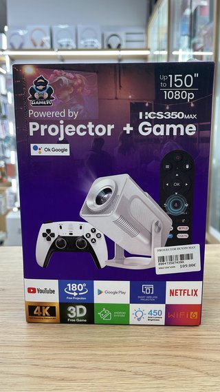 PROYECTOR + GAME 150" 1080p + MANDO