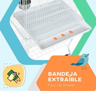 Jaula Grande para Pájaros con Ruedas PawHut