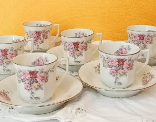 Set 6 Tazze Caffè Antiche Limoges