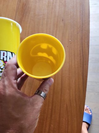 Vasos de plástico: Palomitas y Batman