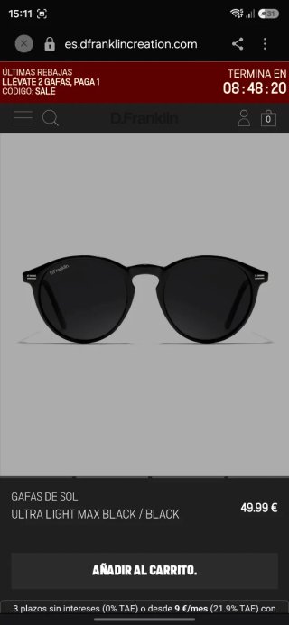 Gafas de sol Dr.Franklin negras