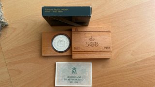 Moneda 5000 pts Plata Proof Serie I 1989