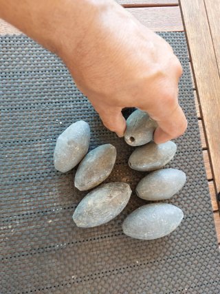8 bolas de plomo para pesca