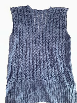Jersey de punto sin mangas azul
