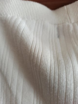 Pantalón de punto blanco