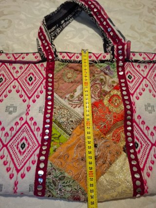 Bolso Boho Grande Hombro Patchwork.