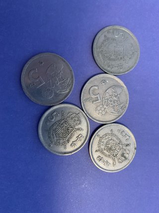 Lote 5 Monedas 5 Pesetas España