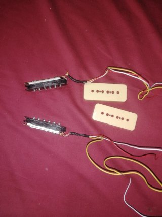 Set di pastiglie P90 per chitarra. Fatte a mano. Alnico