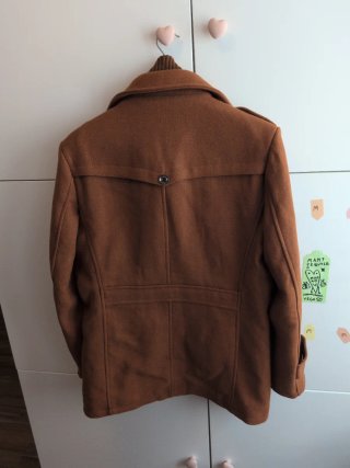 Abrigo de lana marrón hombre. Talla M