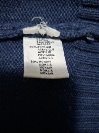 Maglione blu con zip