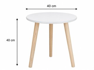 Confezione da 2 Tavoli Ausiliari Rotondi in Legno e MDF con LED