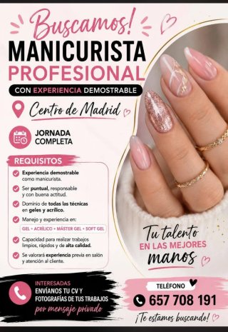 Manicurista Profesional, conocimiento de tecnicas