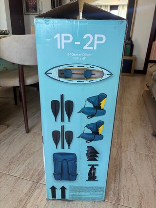 Kayak hinchable Decathlon 1-2 personas