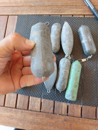 9 plomos pesca >1kg