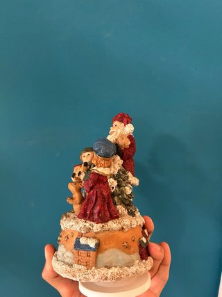 Carillon Natale Ceramica Babbo Natale Bambini