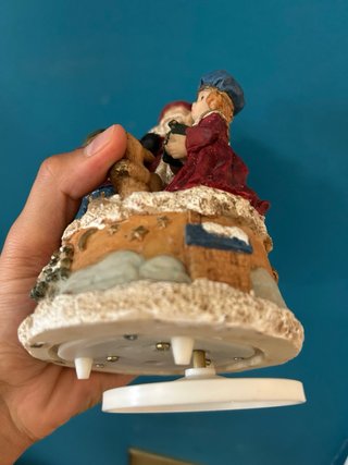 Carillon Natale Ceramica Babbo Natale Bambini