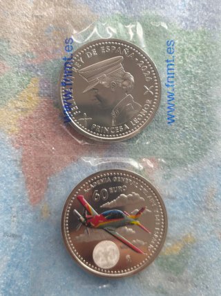 Moneda 60€ Plata España 2026 Avión