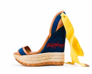 Dsquared2 Zapato Mujer . Cuñas Vaqueras 10cm