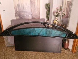 Cómoda y mesita de noche verde
