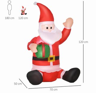 Papá Noel Hinchable 1.2m LED