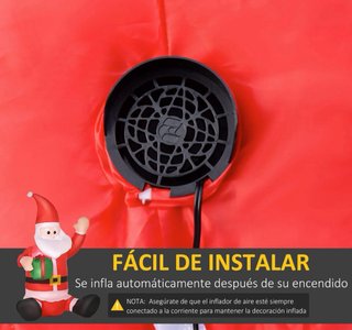 Papá Noel Hinchable 1.2m LED