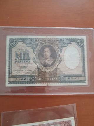 Lote 5 Billetes Antiguos España Pesetas