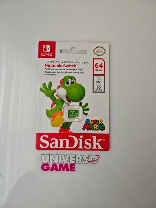 Nuevo Sandisk tarjeta micro sd 64GB Yoshi Nintendo