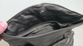 Borsa a tracolla grigia trapuntata