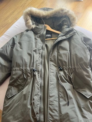 Abrigo Zara Hombre Verde Oliva