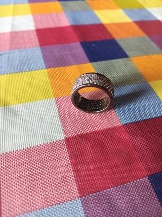 Anillo Plata y Circonitas Talla Grande