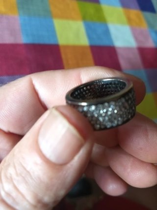 Anillo Plata y Circonitas Talla Grande