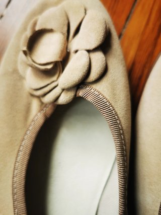 Elegantes bailarinas beige