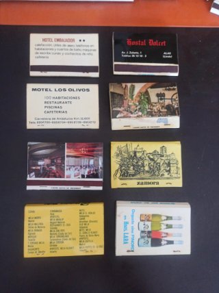 Colección 8 Cajas Cerillas Hoteles España