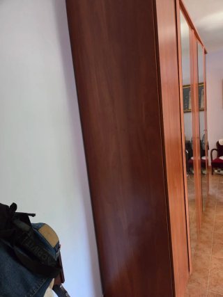 Armario de madera con puertas de espejo 230x248x55