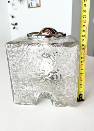 Lámpara Cubo Cristal Murano Toni Zuccheri vintage