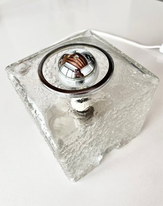 Lámpara Cubo Cristal Murano Toni Zuccheri vintage