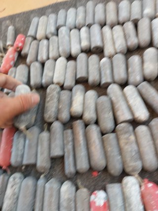 Lote 140 plomos pesca 100-200g