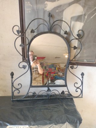 Espejo de hierro forjado decorativo