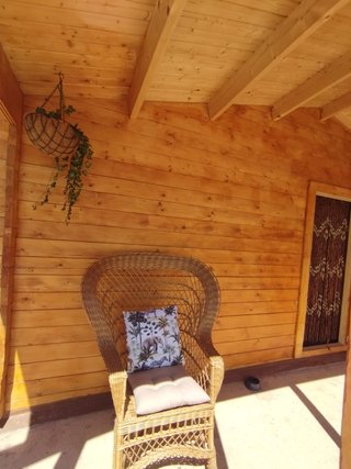 Casa de madera de 50 metros cuadrados.