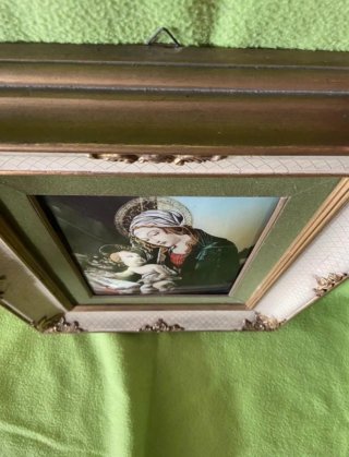 Icona religiosa Rara con Madonna con Bambino