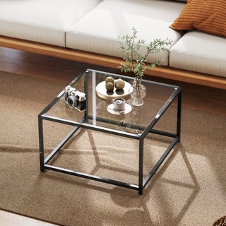 Mesa auxiliar cuadrada mesita de noche con tapa de