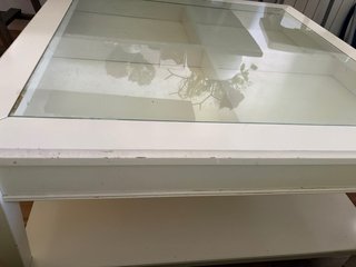 Mesa de centro Ikea madera y cristal