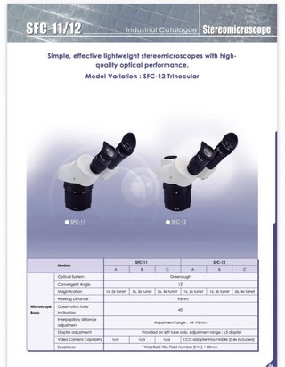 Microscopio Estereoscópico Motic SFC-12